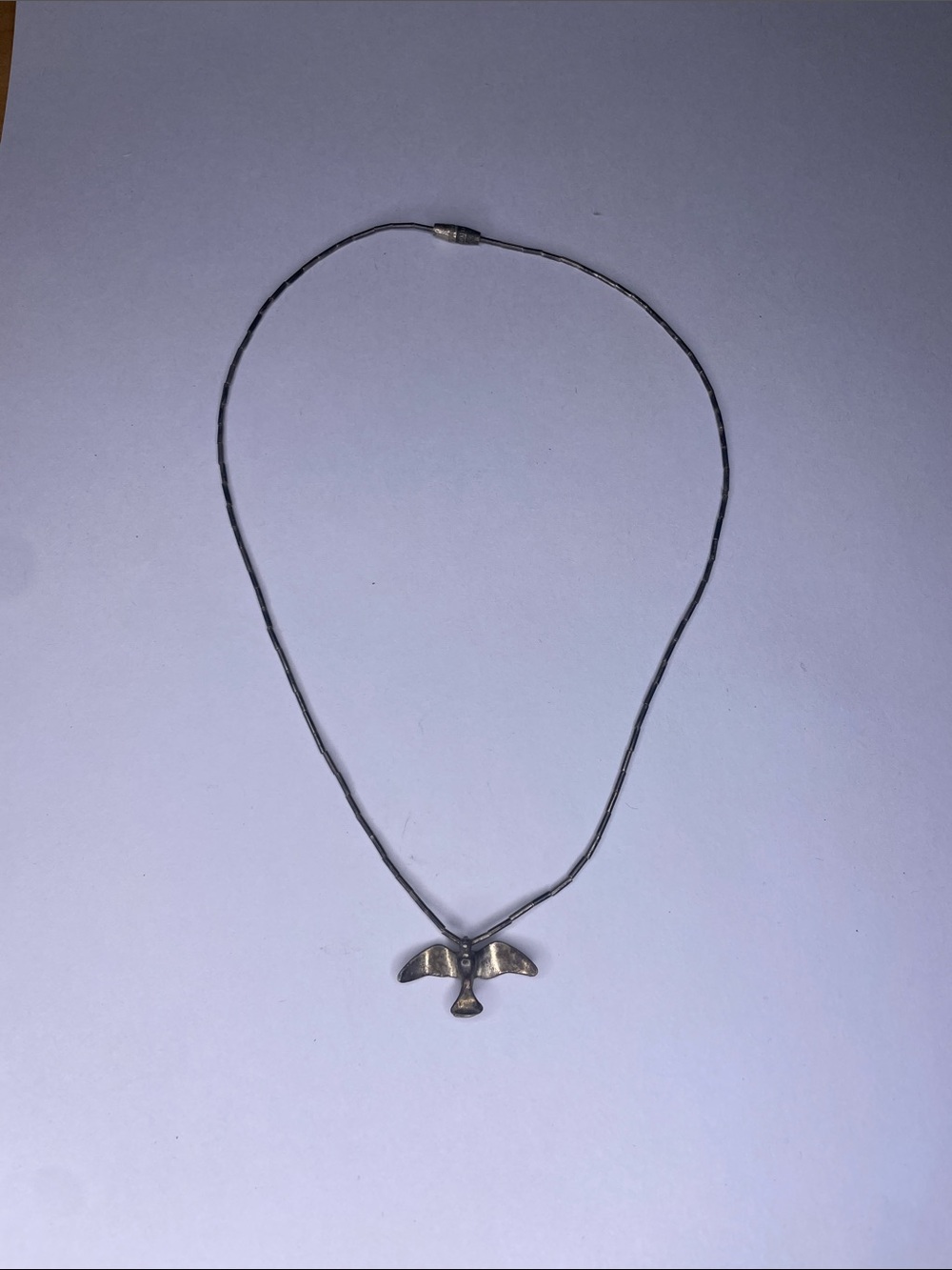 Silver Dove Pendant Necklace - Silver